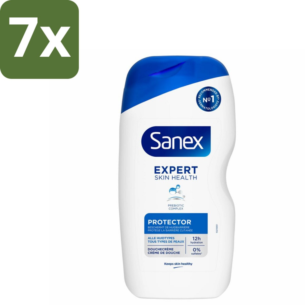 7 x Sanex Douchecrème Expert Skin Health Protector 400 ml - Huidbeschermende Douchecrème - Huidversterkende Douchecrème - Douchecrème Voor Alle Huidtypes - Huidbarrière Beschermen - Hydraterende Douchecrème