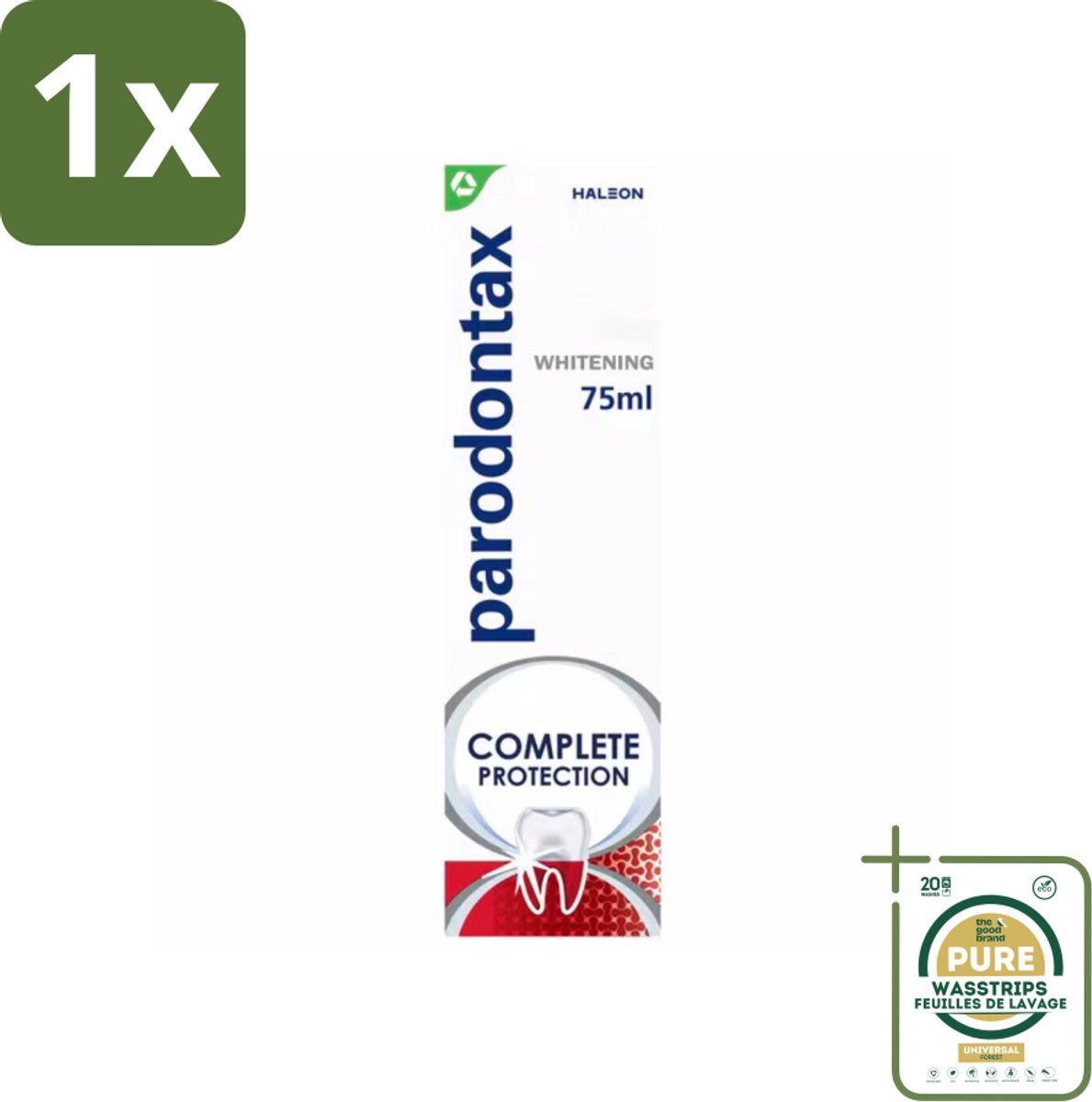 1 x Parodontax – Complete Protection Whitening – Tandpasta tegen Bloedend Tandvlees – 75 ml- Gezond Tandvlees - Tandplak Verwijderen - Witte Tanden - Frisse Adem - Fluoride