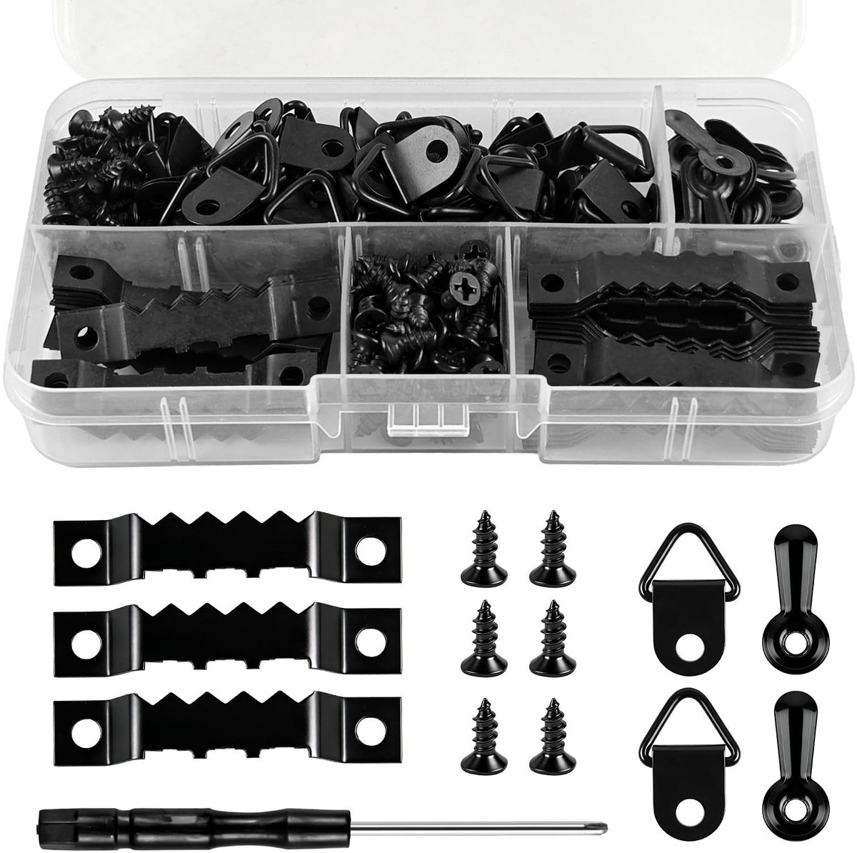 Elzusha - Set van 281 Foto Haken met Schroevendraaier voor Wandmontage