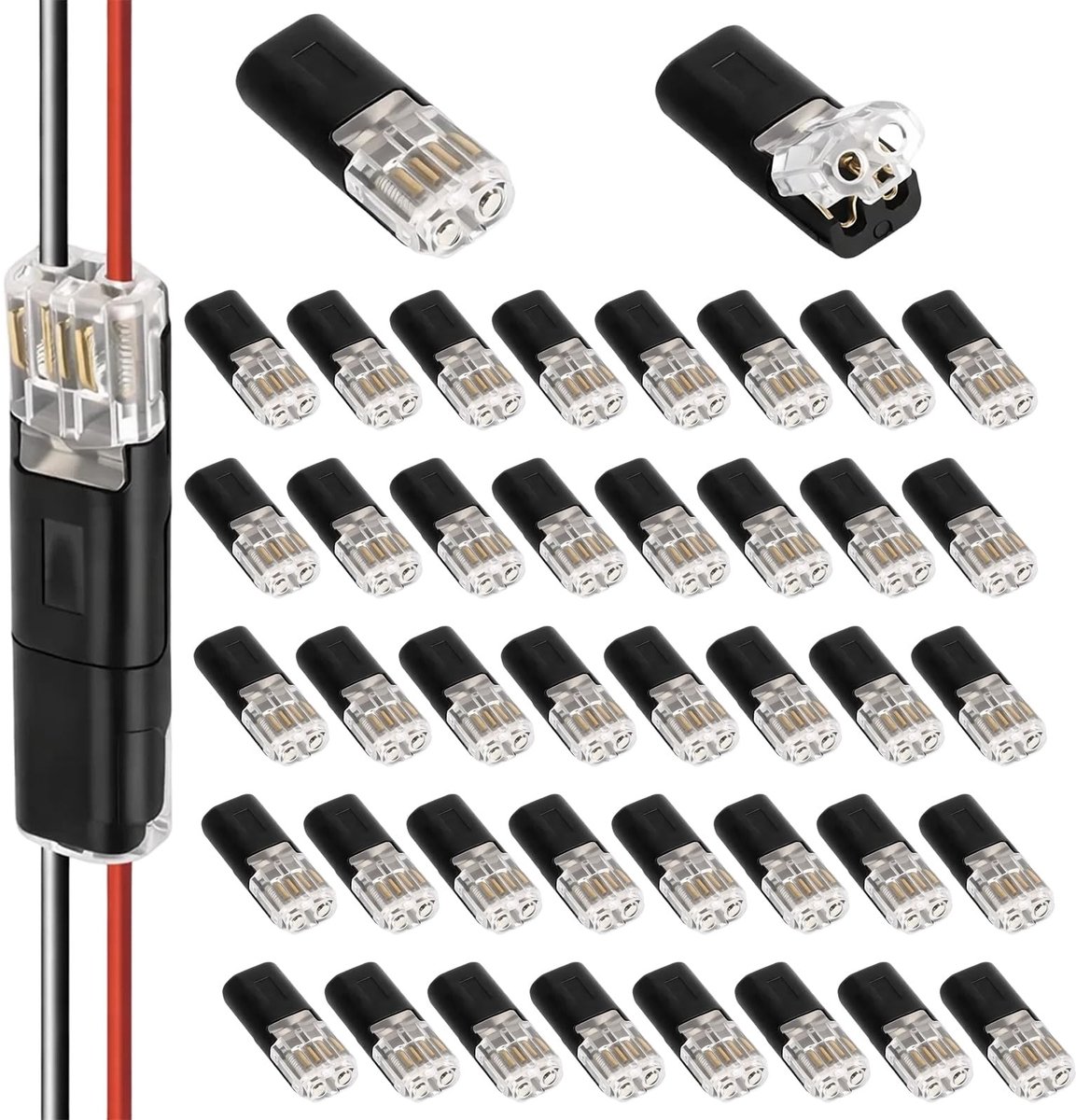 Elzusha - Set van 40 Waterdichte Kabelconnectoren voor 12V Toepassingen