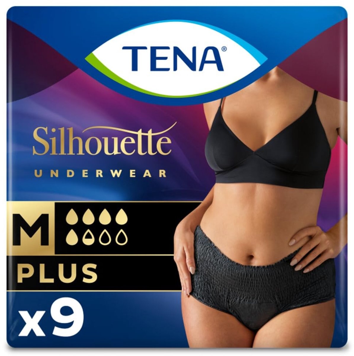 Elzusha - Hoge Taille Ondergoed voor Matige Blaaszwakte, Zwart, Medium