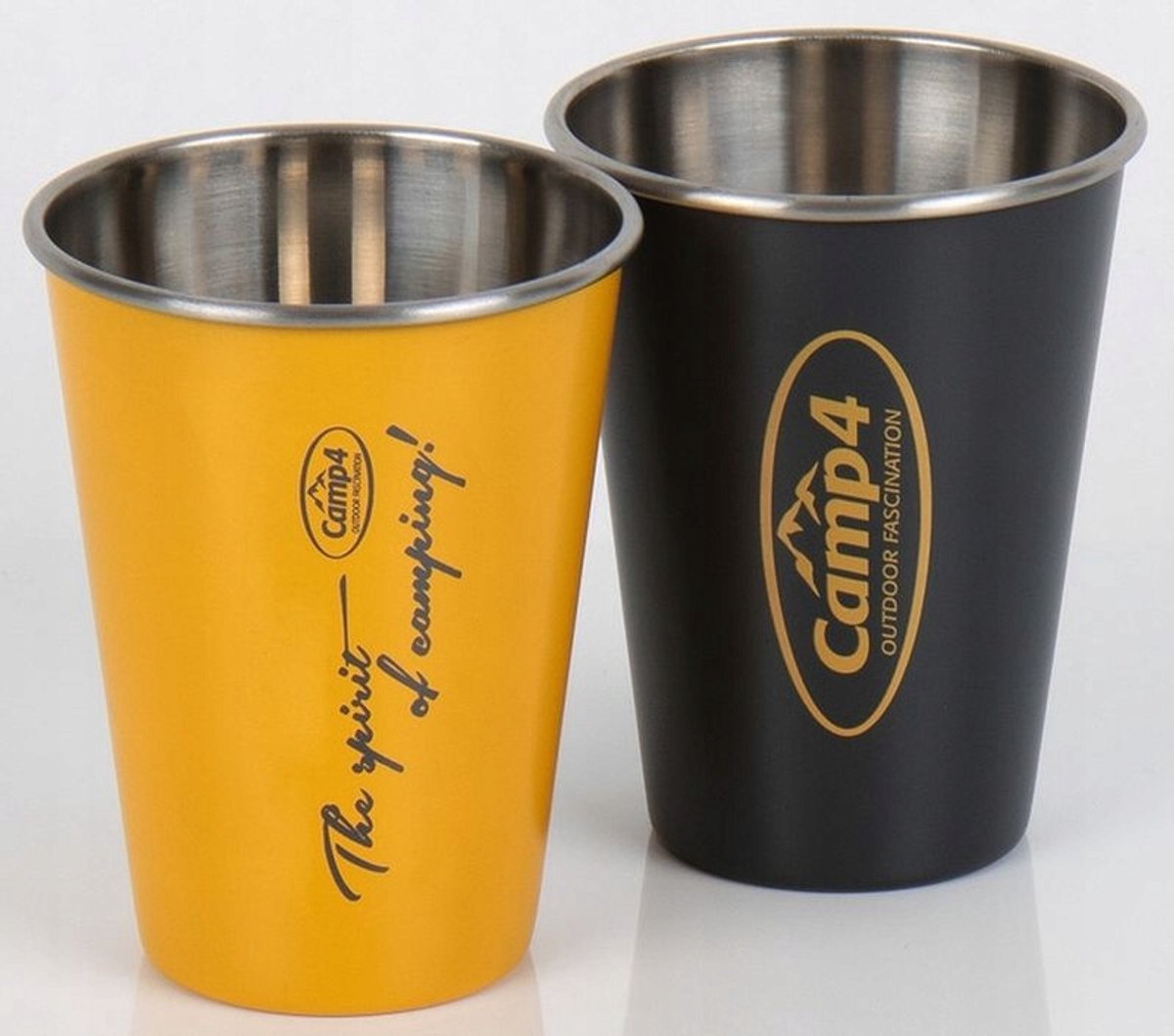 Camp4 Harmony Roestvrij Staal Bekers 500ml 2 stuks Geel/Antraciet