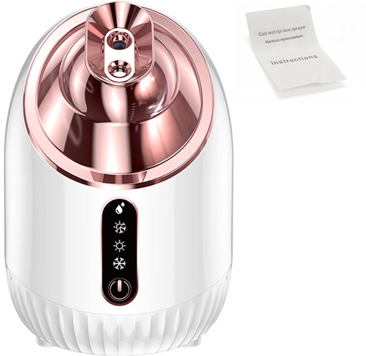 4-in-1 Ionische Gezichtsbevochtiger - Gezichtsstoomapparaat - 240 ml - Warme en koude spray - Nanohydratatie - Gezichtssauna - Poriënverkleinend - Voor het reinigen en hydrateren van de huid - Schoonheidsapparaat voor thuis