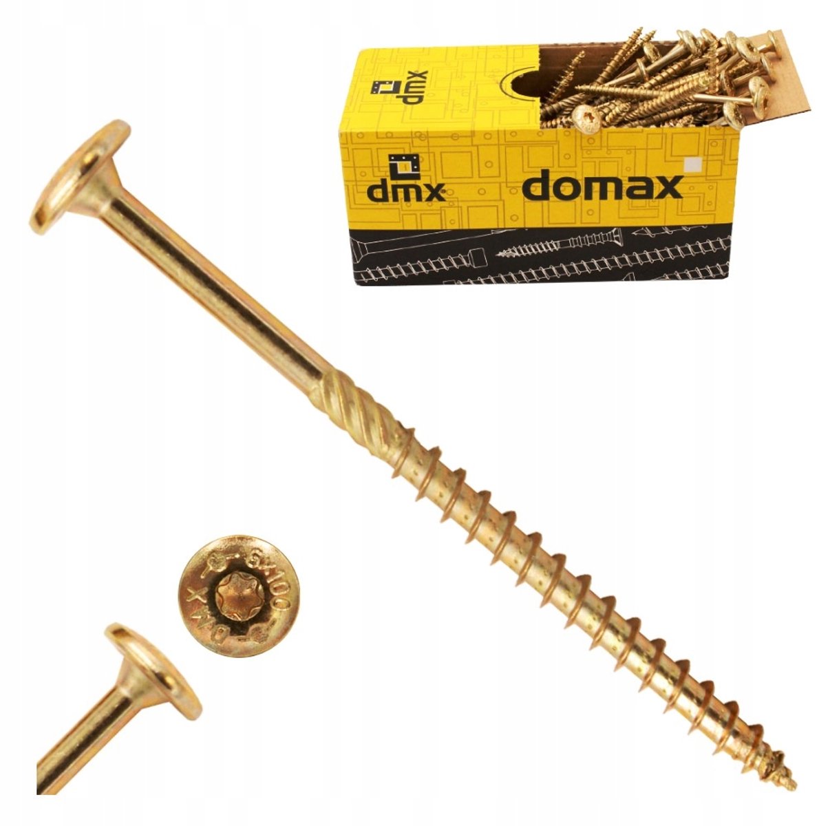 Domax Houtschroeven 5x100mm Verzinkt Torx TX25 - 100 Stuks