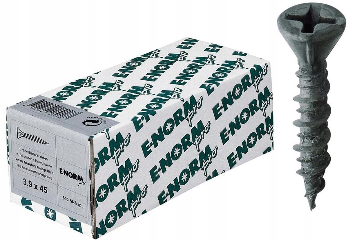 Schroeven voor droge wanden 3,9x19mm - 1000 stuks