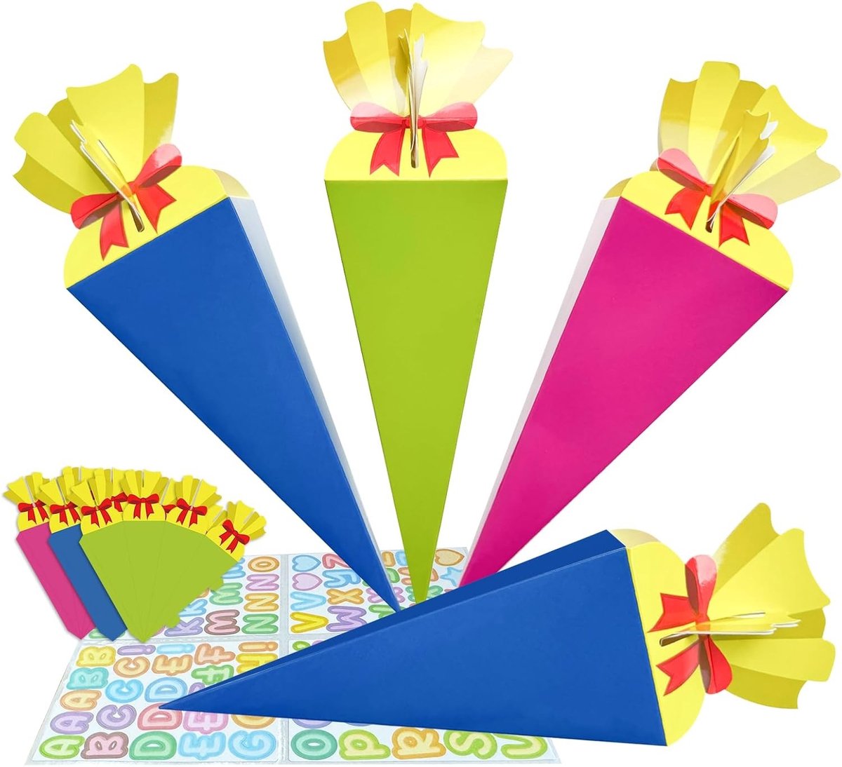 Set van 9 Vouwbare Snoepzakjes voor Creatieve Projecten, Cadeauverpakking voor Jongens en Meisjes, Perfect voor School en Feestjes