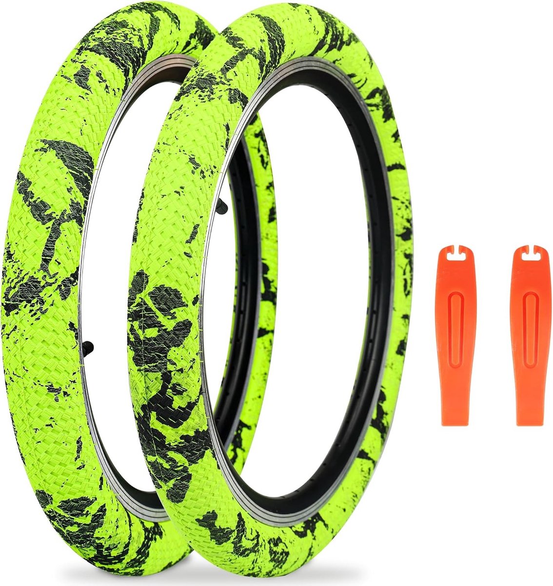 2 Stuks 30TPI Fietsbanden 20 Inch 20 x 2.10 met Binnenband 20 x 1.75/2.125 voor Kinderfiets, MTB en BMX