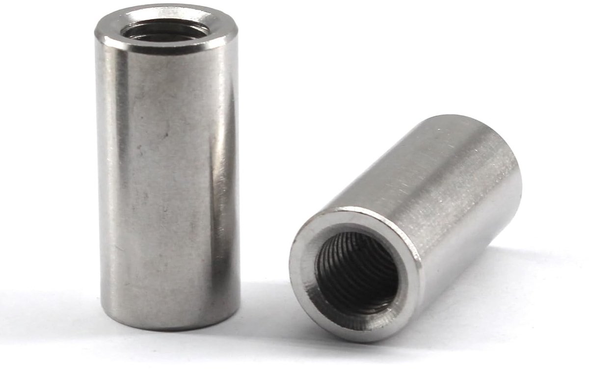 M5 Ronde Moeren 8x10mm van RVS 304 - Lange Schacht, Duurzaam en Corrosiebestendig, 30 Stuks