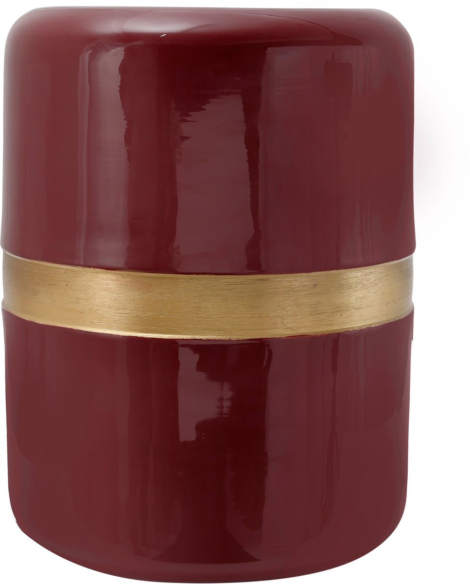 Padiro ronde bijzettafel Ø 36 x 47 cm - paars - Modern Art-Déco Glamour Look - ijzer - handgemaakt
