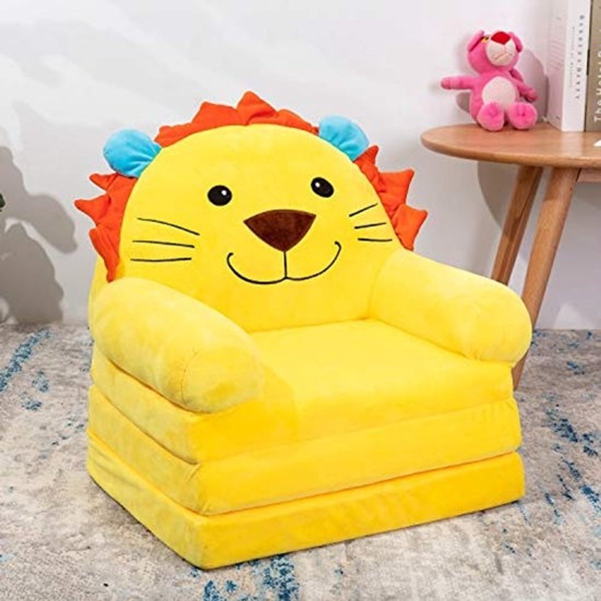 Opklapbare Kinderstoel voor Peuters van 1 tot 3 Jaar - Schattige Klapbank voor de Speelkamer en Slaapkamer