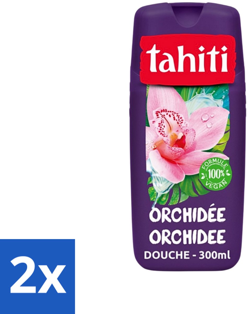 Tahiti - Douchegel - Orchidee - 100% Vegan - 300 ml - Voordeelverpakking - 2 stuks