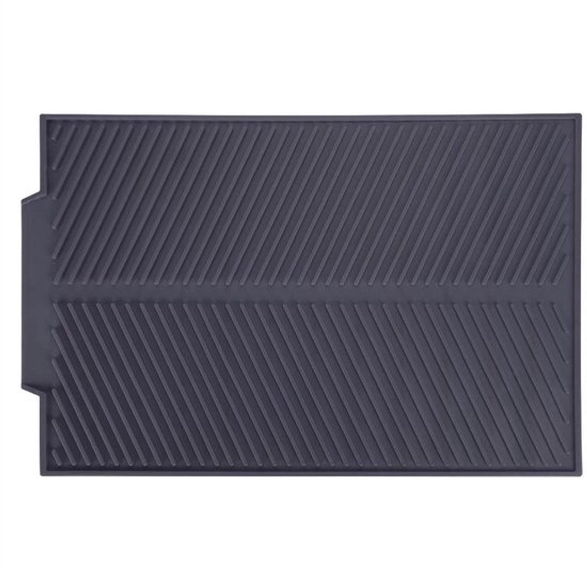 Store_9 - Siliconen afvoermat - Antislip schotel droogmat - Flexibel en ruimtebesparend - Grijs - Afvoer mat - Geschikt voor keuken - 44x33 cm
