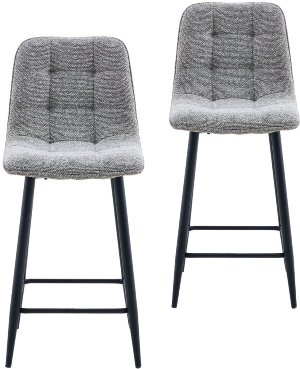 DS4U® - Hugo barkruk 65 cm - Set van 2 - Taupe - Stof