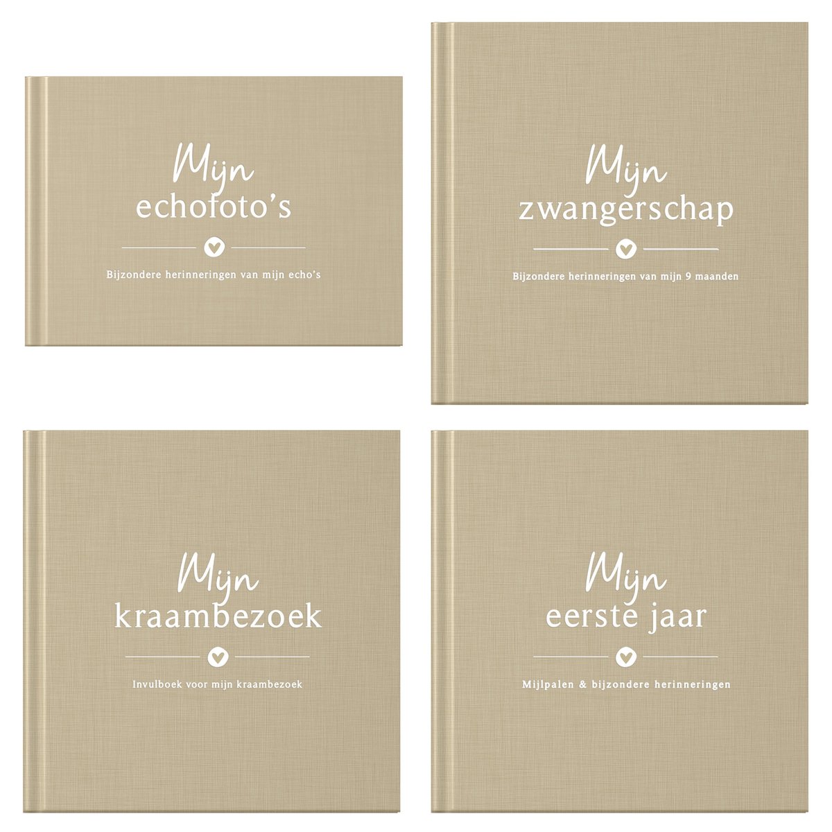 Fyllbooks Invulboeken voordeelset ‘Zwanger’ – Linnen Taupe