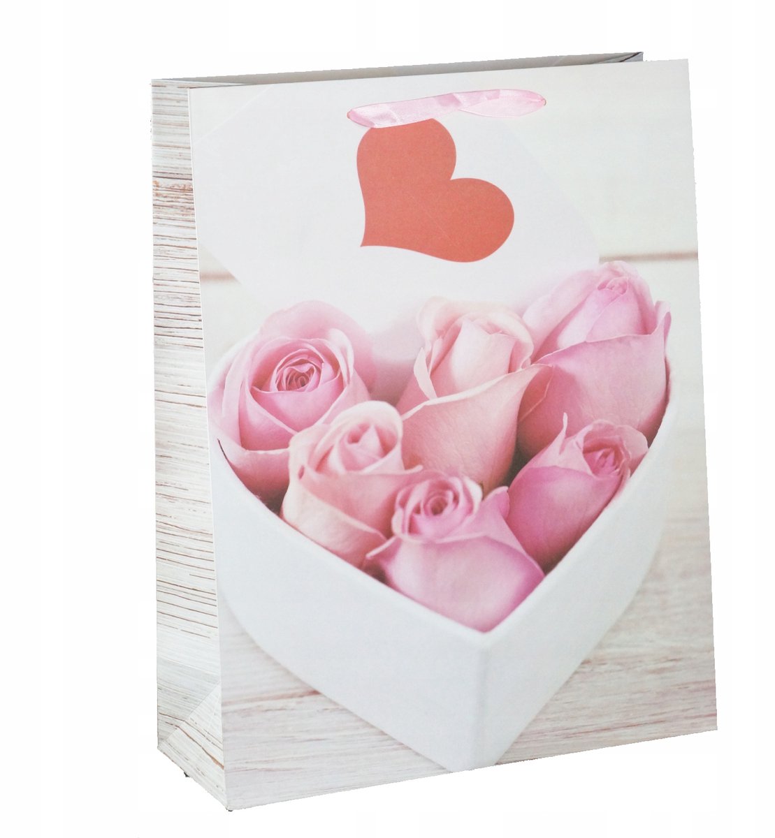 Roze Cadeautas met Rozen en Hart - Perfect voor Cadeaus