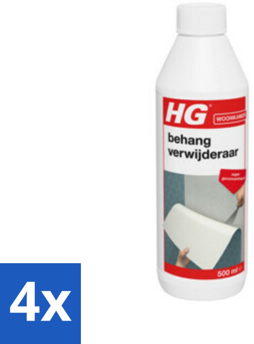4 x HG Behangverwijderaar 500 ml - Behang Verwijderen - Behangverwijderaar - Behanglijm Verwijderen - Behangverwijdering - Behang Renovatie