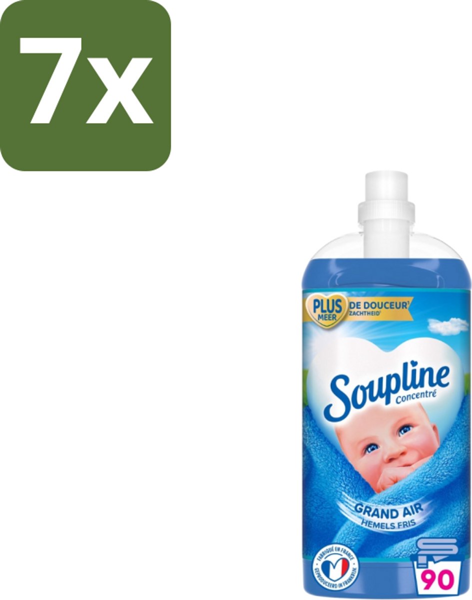 Soupline – Wasverzachter – Mediterrane Tuin – 950 ml - Bulkverpakking - 7 stuks