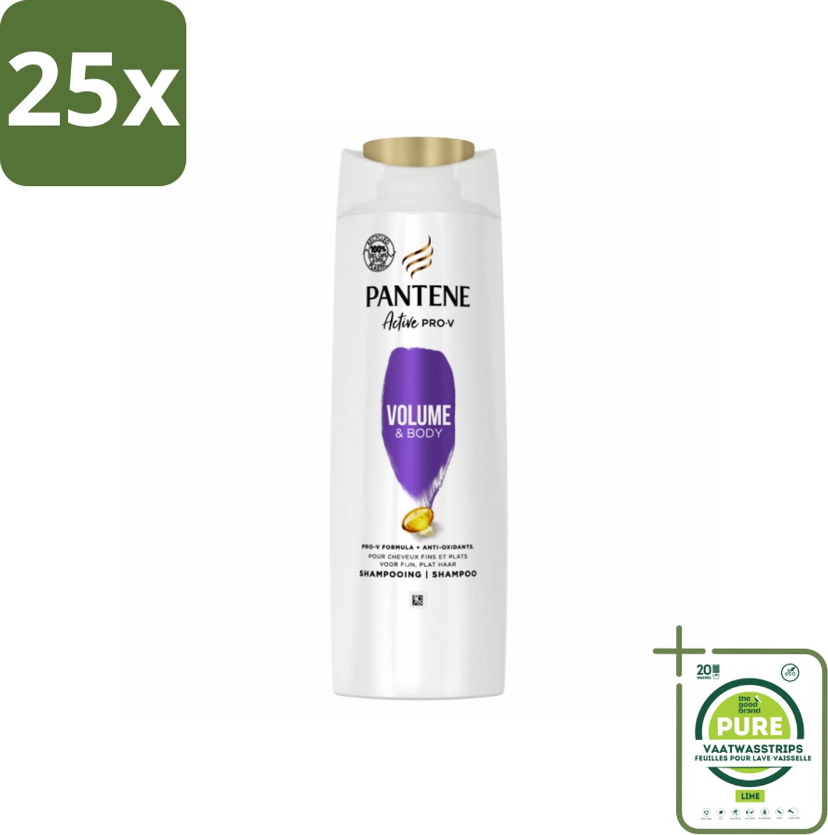 25 x Pantene - Shampoo - Antioxidant - 360 ml - Grootverpakking - Pantene Shampoo - Antioxidanten Shampoo - Haarverzorging - Haar Bescherming - Gezonde Haardos