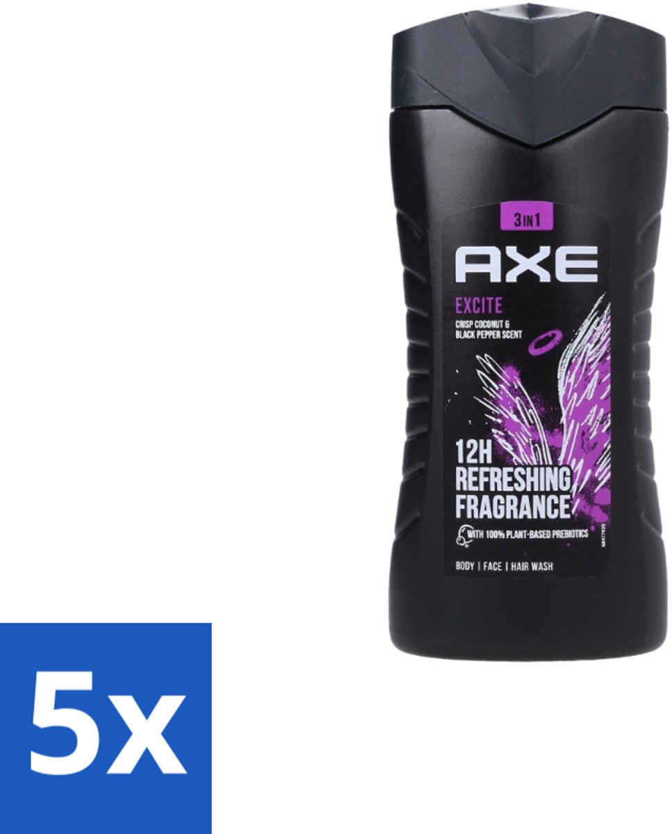AXE – Douchegel – Excite – 250 ml - Bulkverpakking - 5 stuks