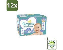 Pampers – Luiers – Baby Dry Maat 4 – 76 Luiers - Voordeelverpakking - 12 stuks - Baby droog luis - Baby droog luis 4