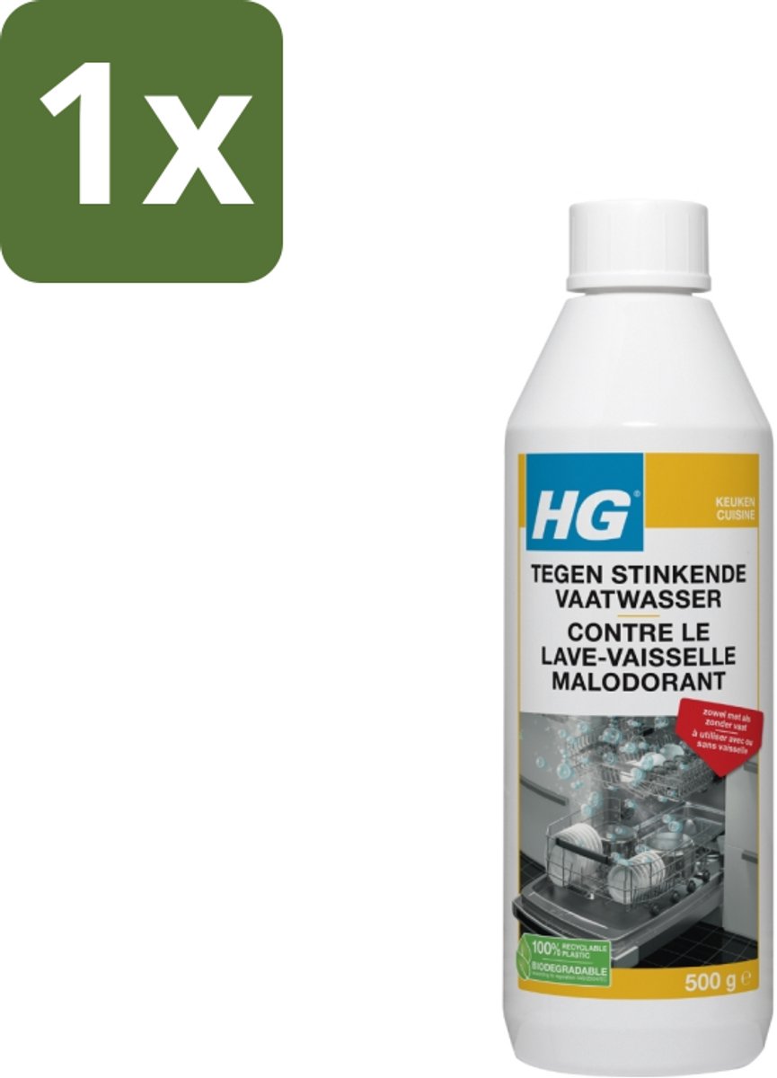 1 x HG Stinkende Vaatwasser 500 gr - Vaatwasser Reinigen - Stinkende Vaatwasser - Vaatwasser Geur - Vaatwasser Hygiëne - Vaatwasser Onderhoud