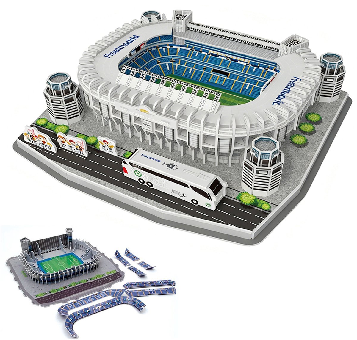 3D Voetbalstadion Modelpuzzel - 3D Puzzel - 3D Architectuurpuzzelserie - Kinderpuzzelspeelgoed - Voetbalthema Puzzel - Geschikt voor kinderen vanaf 8 jaar - 160 stukjes