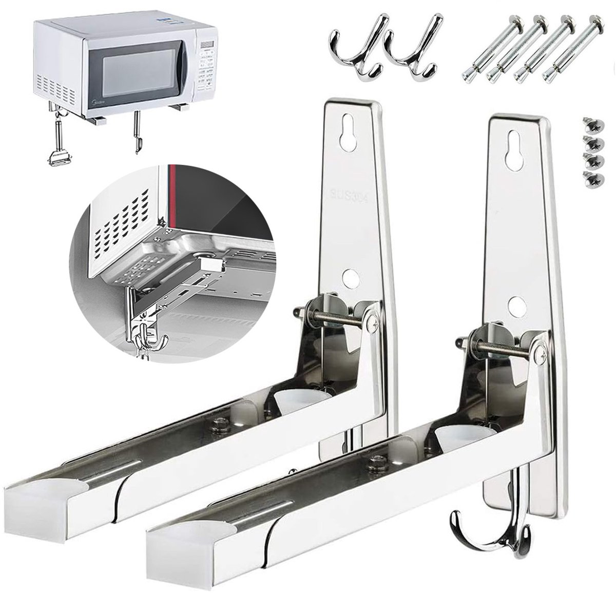 Muurbeugel, Universele Magnetronbeugel, Opvouwbaar Rekrek, Belasting 35 Kg, Verstelbare Arm.