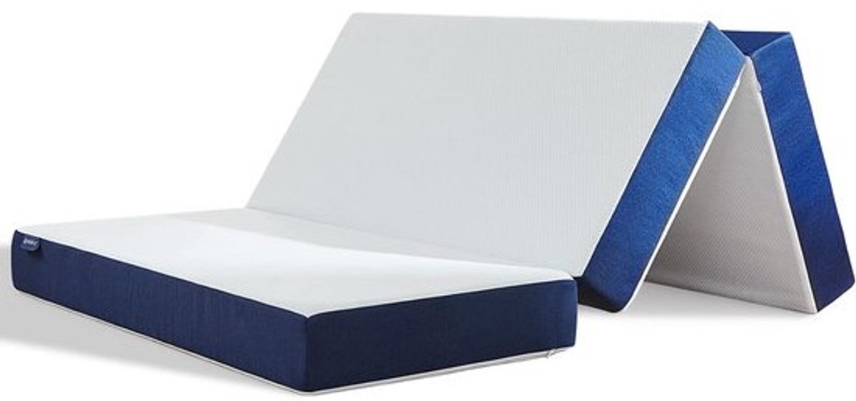 Vouwmatras 120 x 195 cm - Drievoudige Camping- en Logeerbed Matras met Wasbare Overtrek