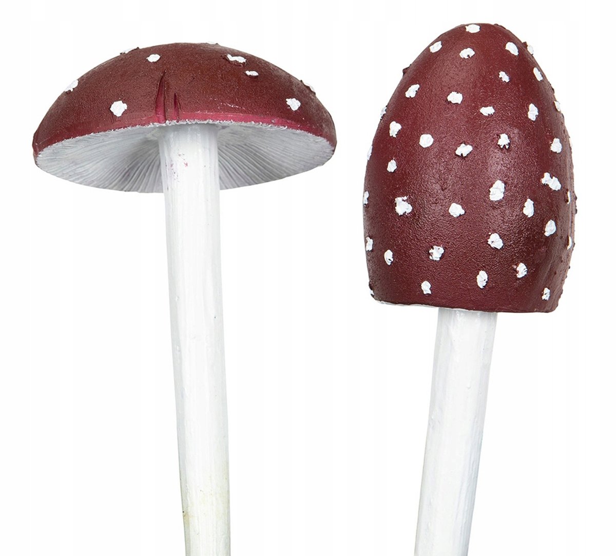 2x Decoratieve Paddestoelen voor Potten en Kransen - Rood met Witte Stippen