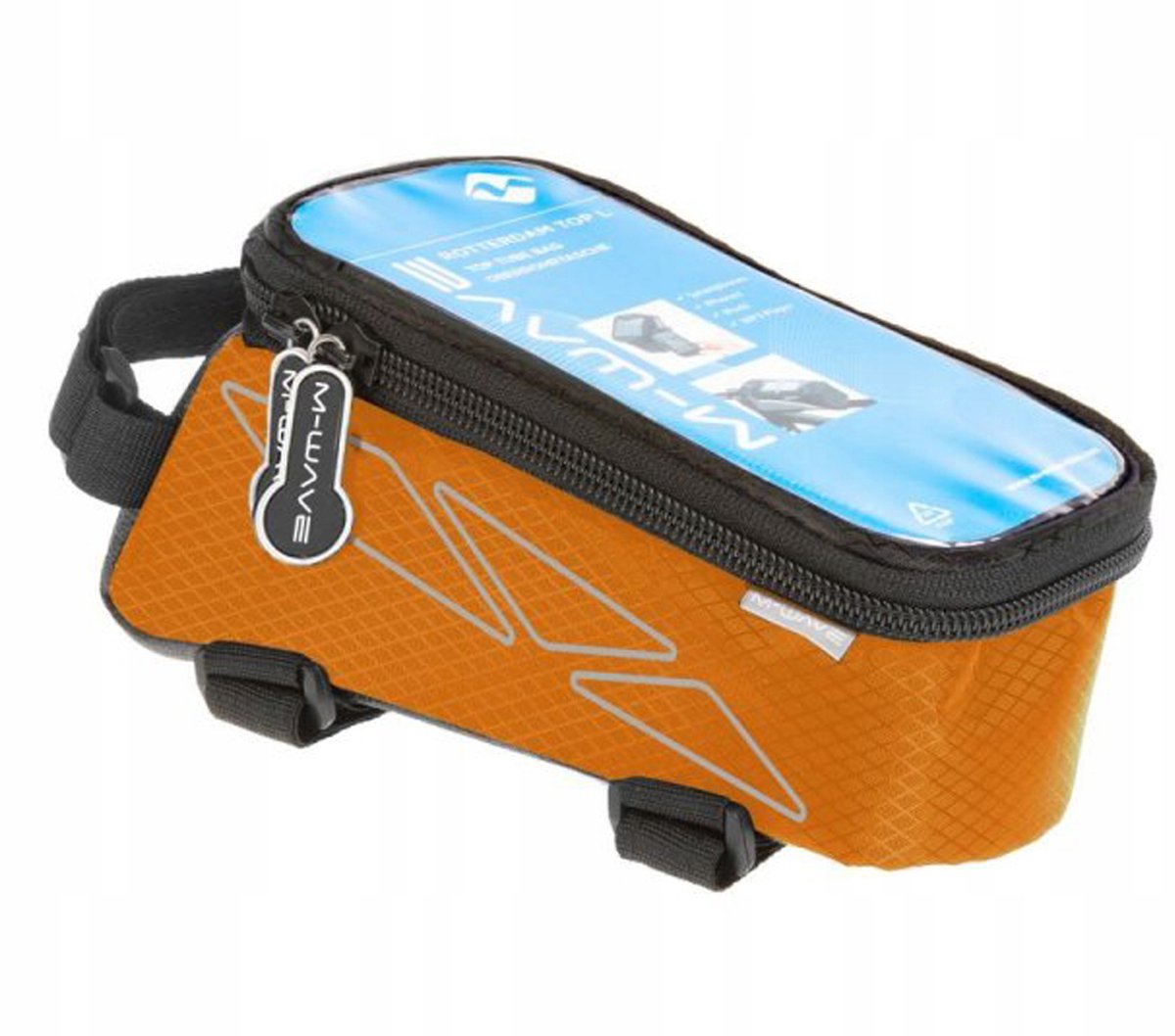 Fietstas Frame Tas Telefoon Kaart Waterdicht Oranje M-Wave