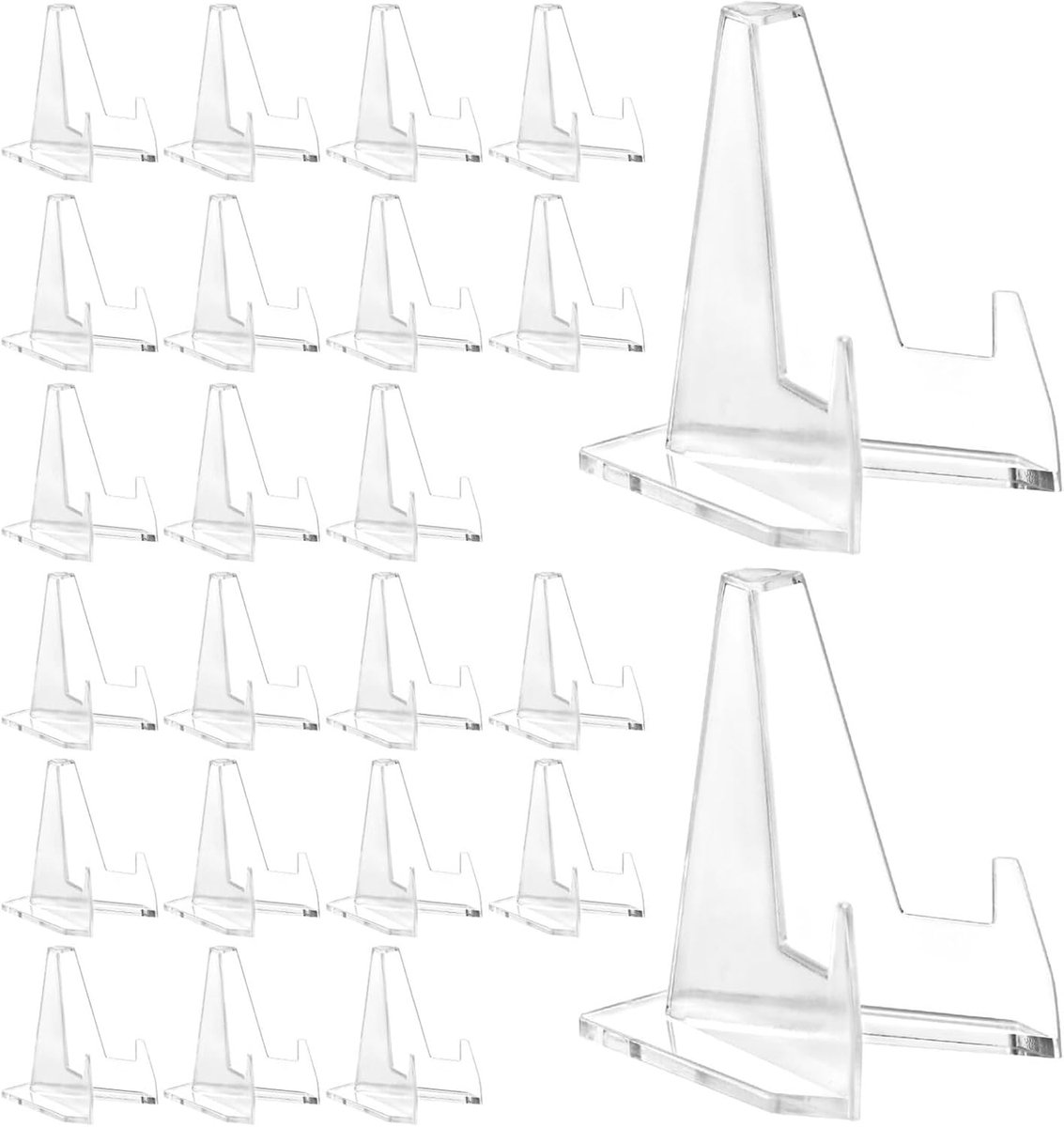 Transparante Kaartstandaard Set van 10 Stuks voor Verzamelen van Handelskaarten, Munten en Medailles, Multifunctionele Mini Display Houder voor Kaarten