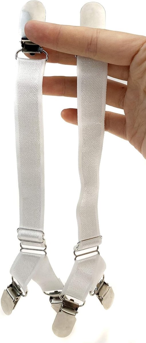 Elastische Y-vormige kousen met metalen clip sluiting voor optimale ondersteuning en comfort