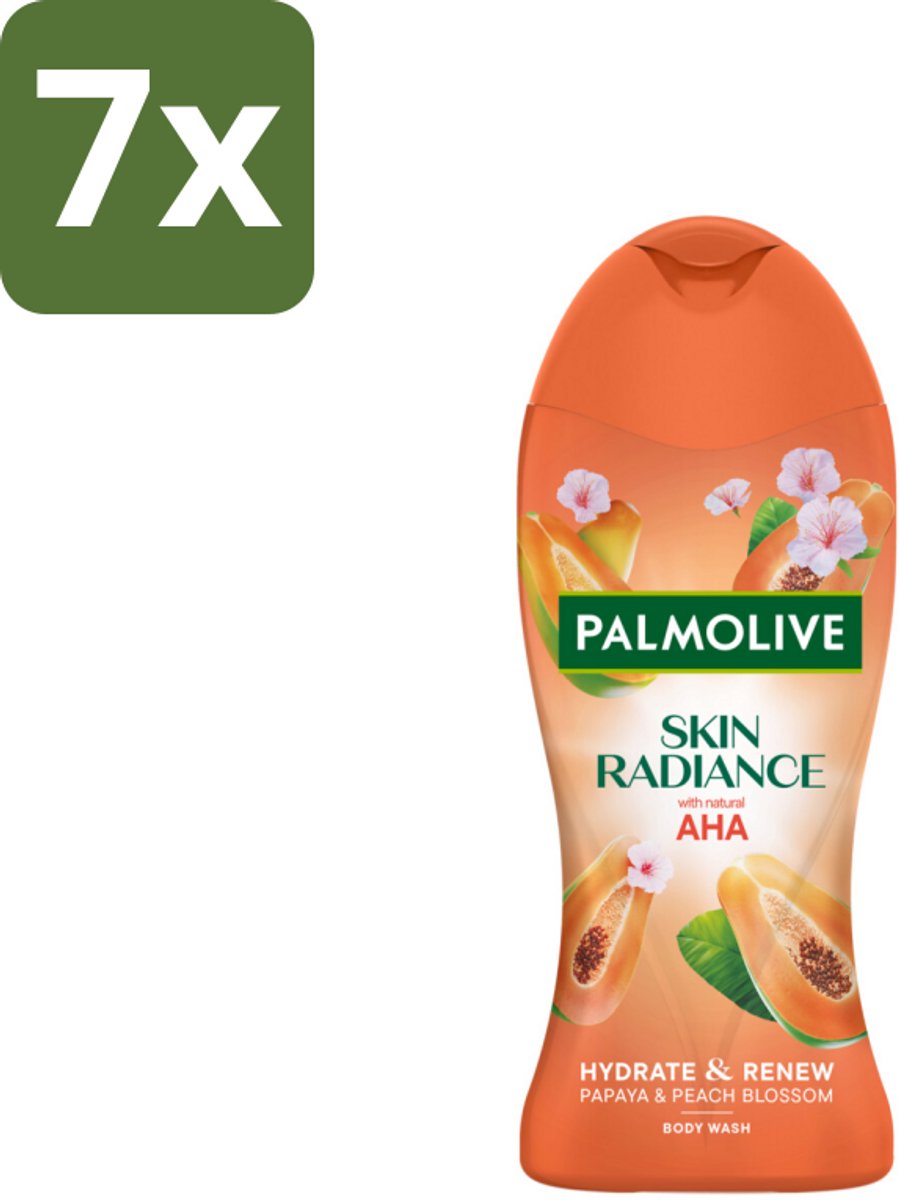 7 x Palmolive – Douchegel – Skin Radiance Papaya Peach – 250 ml - Koffiezetapparaat