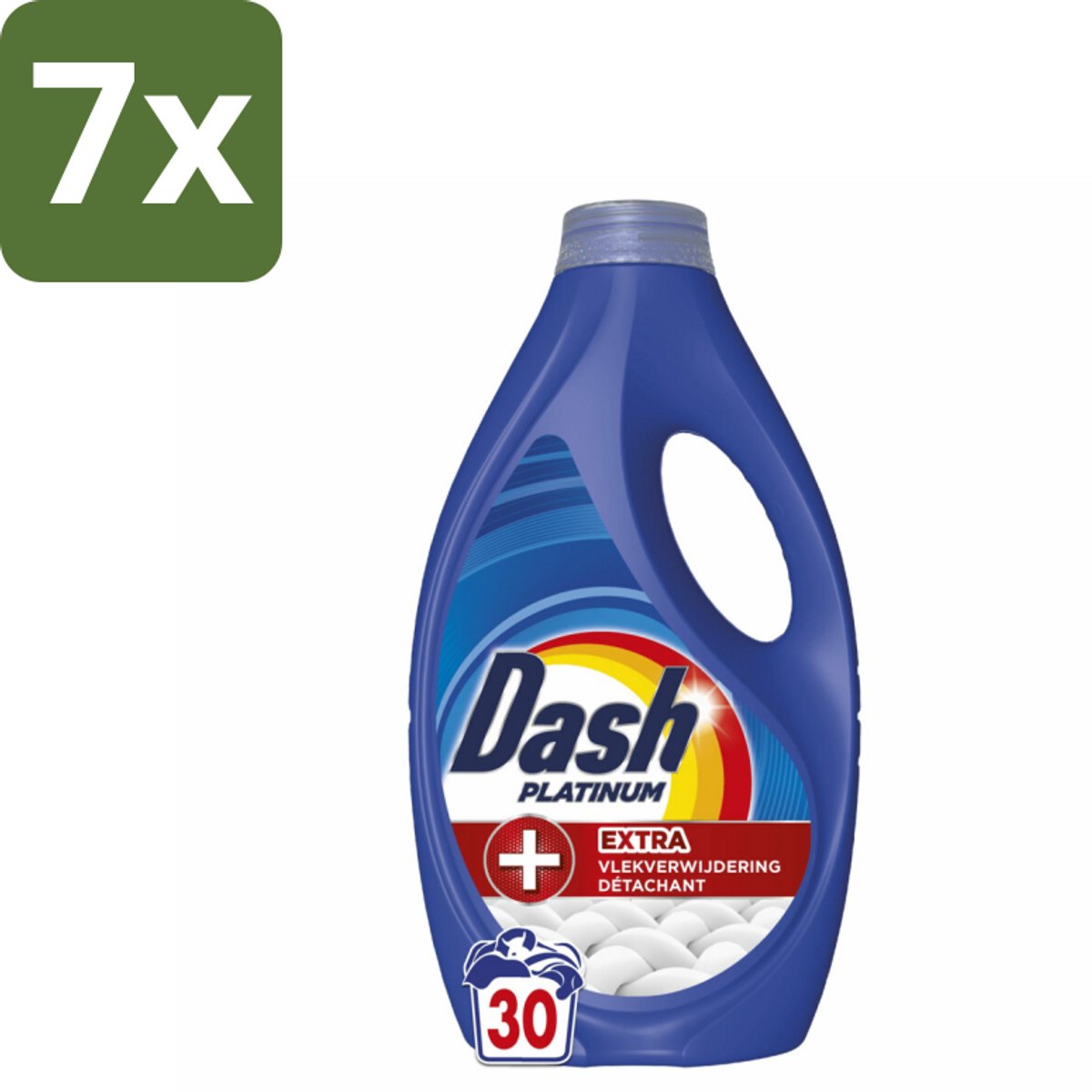 7 x Dash – Wasmiddel – Platinum – 1350 ml - Vlekverwijdering - Wasmiddel - Krachtige Was - Vlekken Verwijderen - Wasbeurt