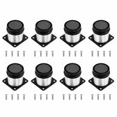 JustValue Verstelbare Bankpoten - Set van 8 - Metaal - 5 cm - Zilver