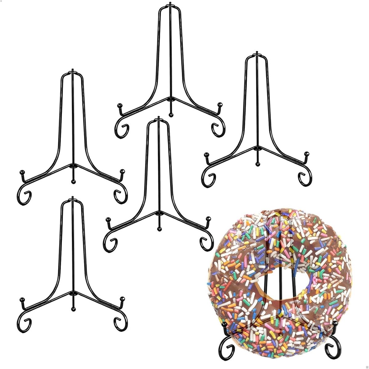 Rustieke Donutstand voor Buffetten - 6 Delige Toren voor Bruiloften, Verjaardagen en Feestjes
