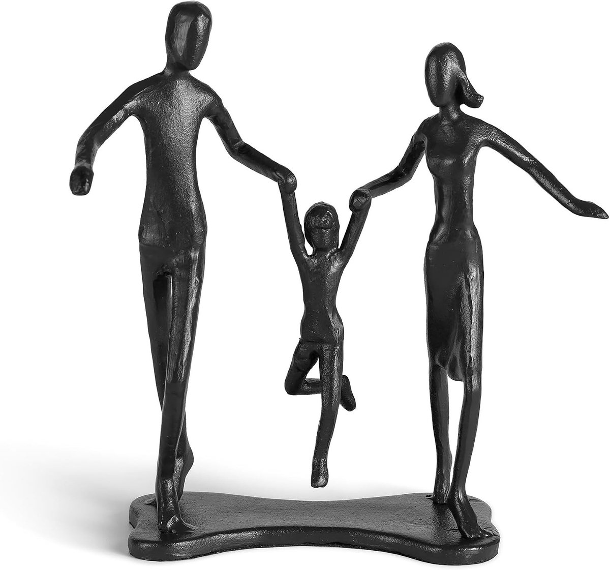 6e Huwelijksverjaardag Cadeau: IJzeren Geschenk voor Koppels, Verlovingscadeau, Decoratieve IJzeren Sculptuur voor Gezinnen van Drie