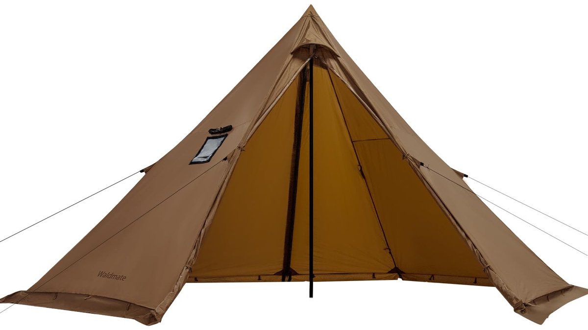 Elzusha - Tipi Tent voor 4 Personen met Ovenopening en Waterdichte Bescherming