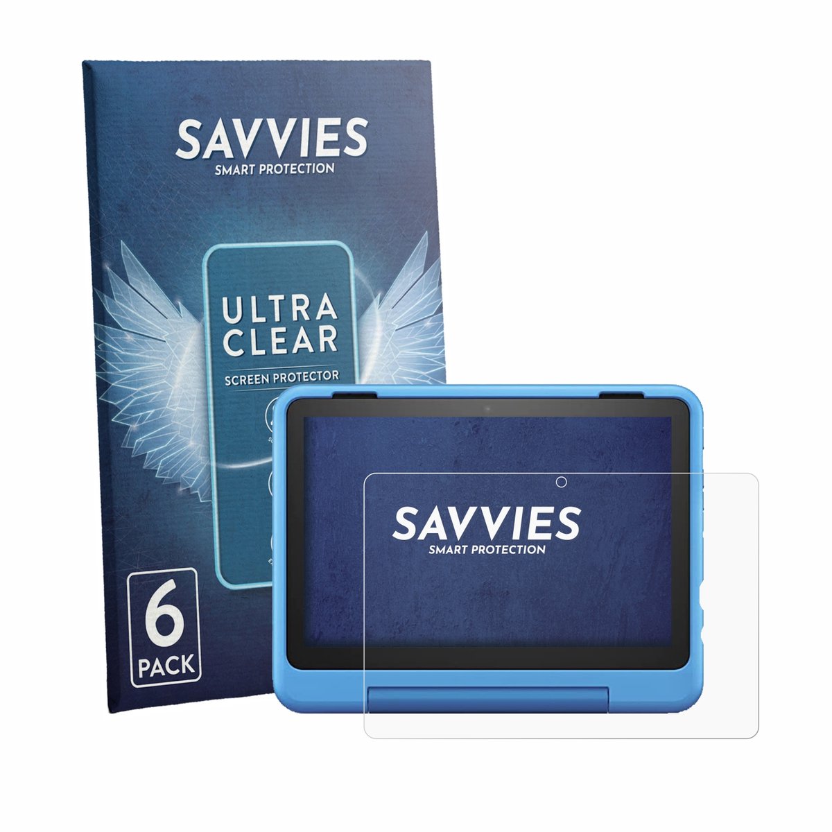 Savvies - Screenprotector voor Amazon Fire HD 8 Kids Pro 2024 (12. Gen.) - Folie Beschermfolie transparant 6 Stuks
