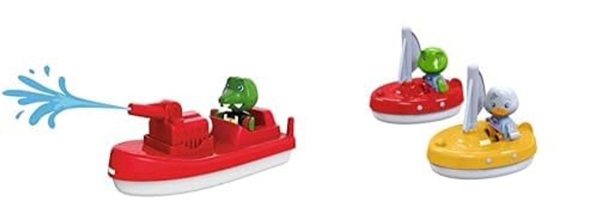 Elzusha - AquaPlay Brandweerschip met Figuren voor Bad en Waterpret