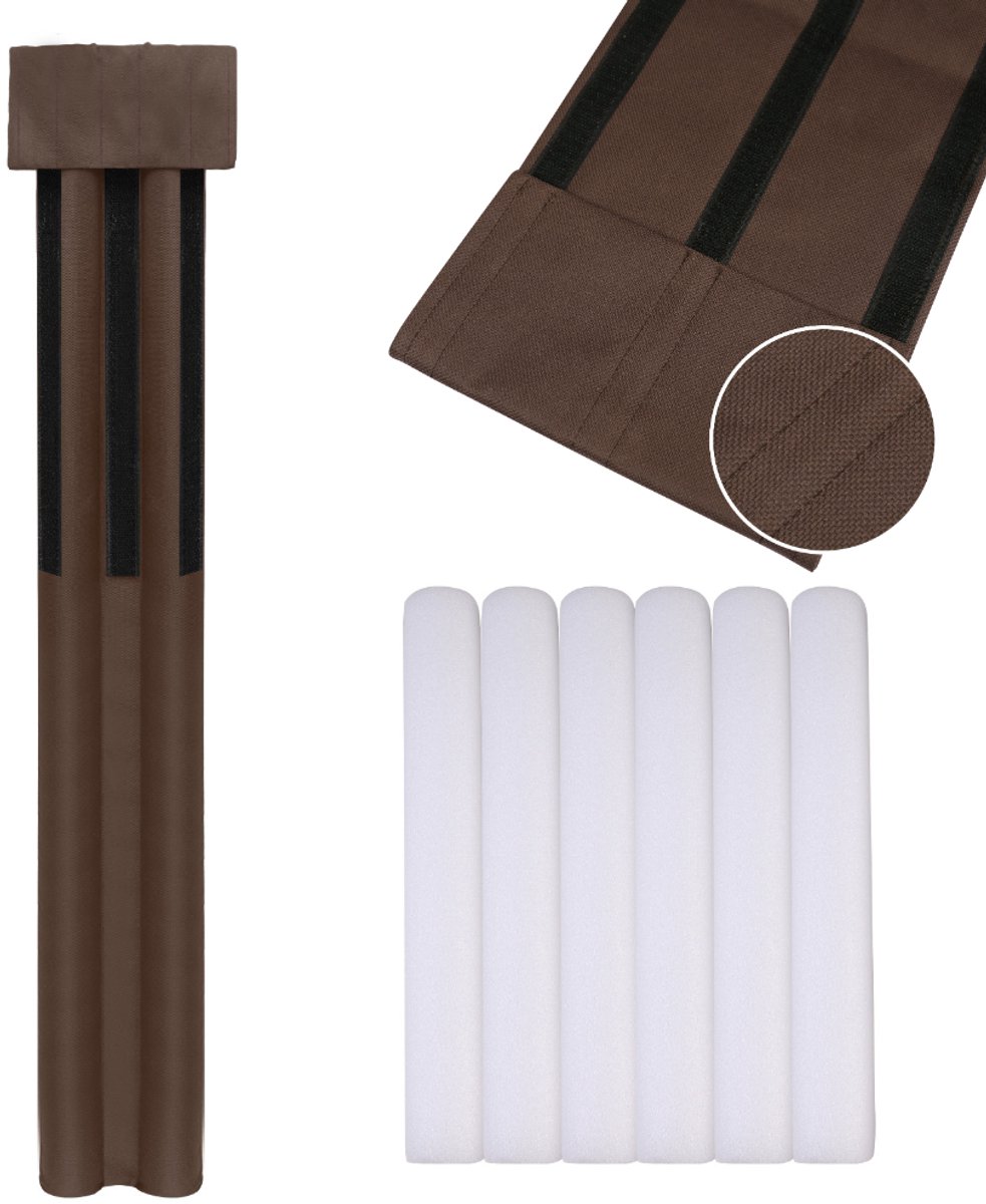 Tochtstopper voor onder de deur - Bruin - 81 cm - 1 stuk