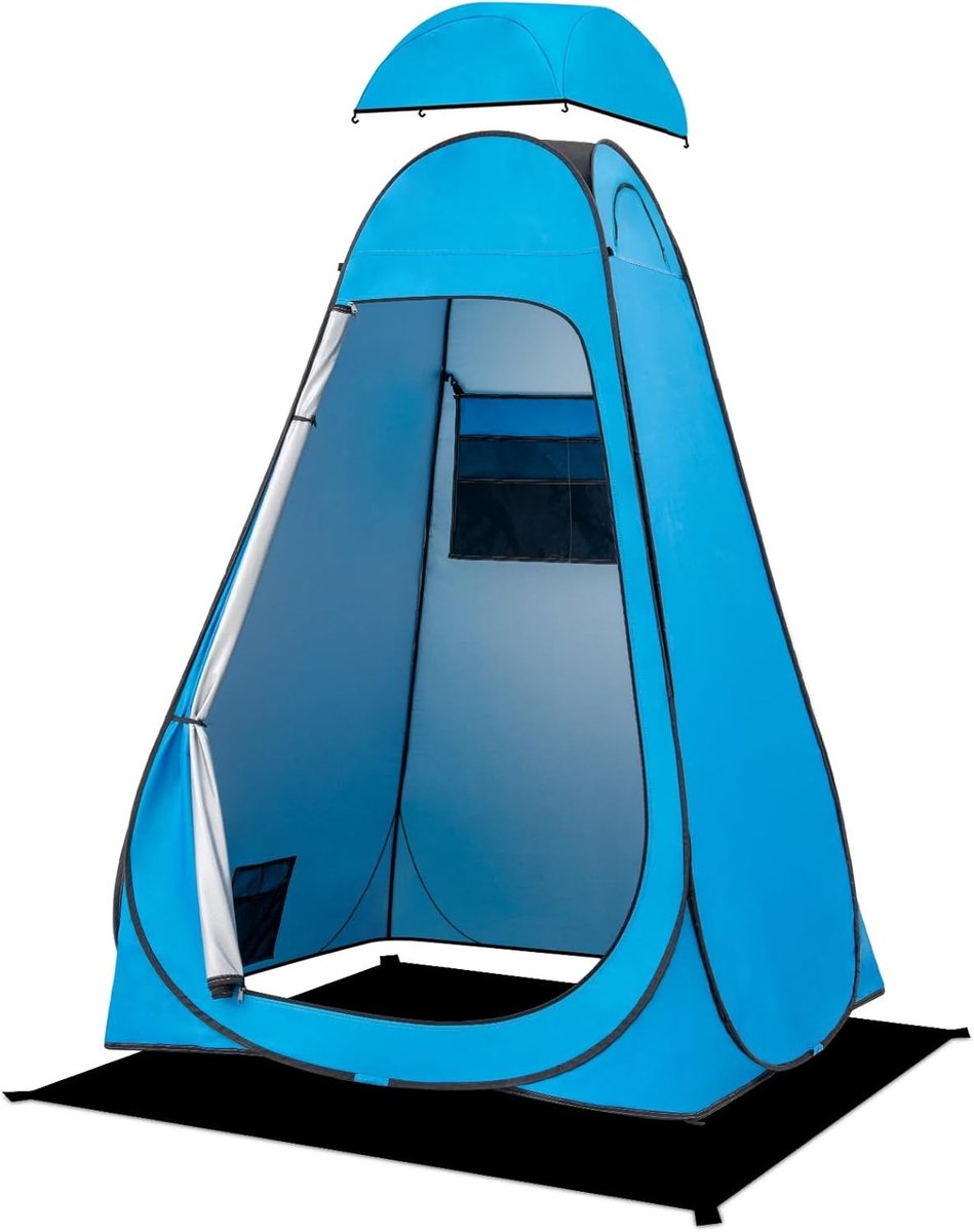Pop-up toilettent en douchetent voor privacy tijdens kamperen, strand en wandelen, waterdicht en UPF 50+, 120 x 120 x 190 cm