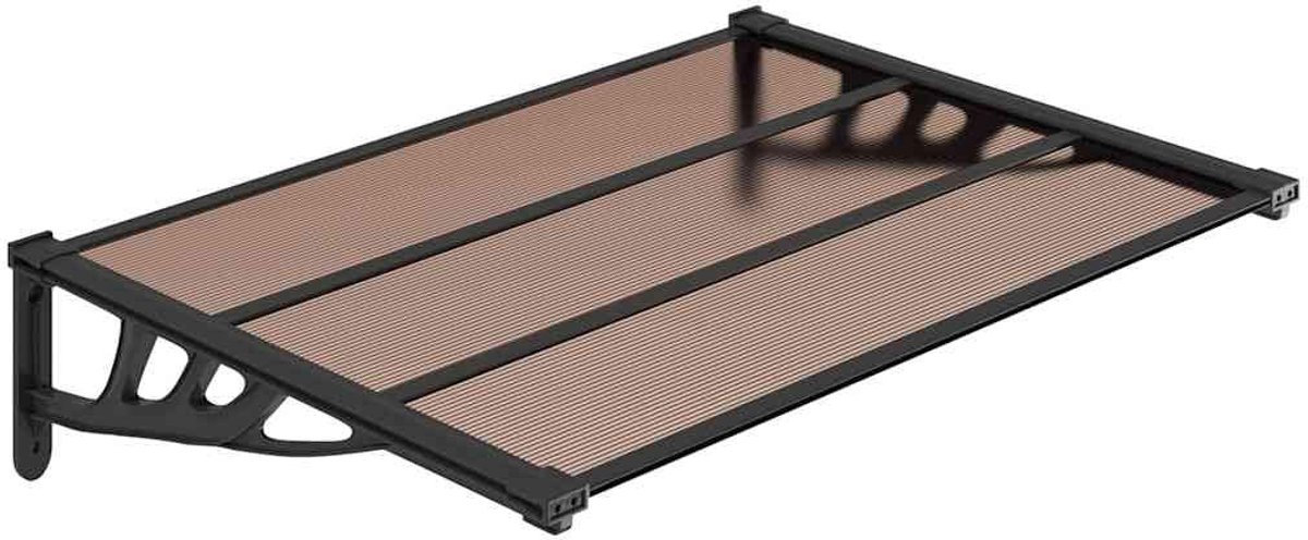 Solidchoice - Polycarbonaat Deurluifel 122x90 cm in Zwart
