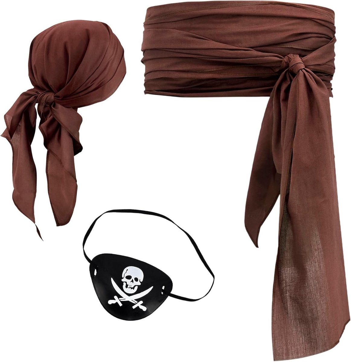 Piratenkostuum accessoires set voor Halloween, carnaval en cosplay - Hoed, zwaard en ooglapje