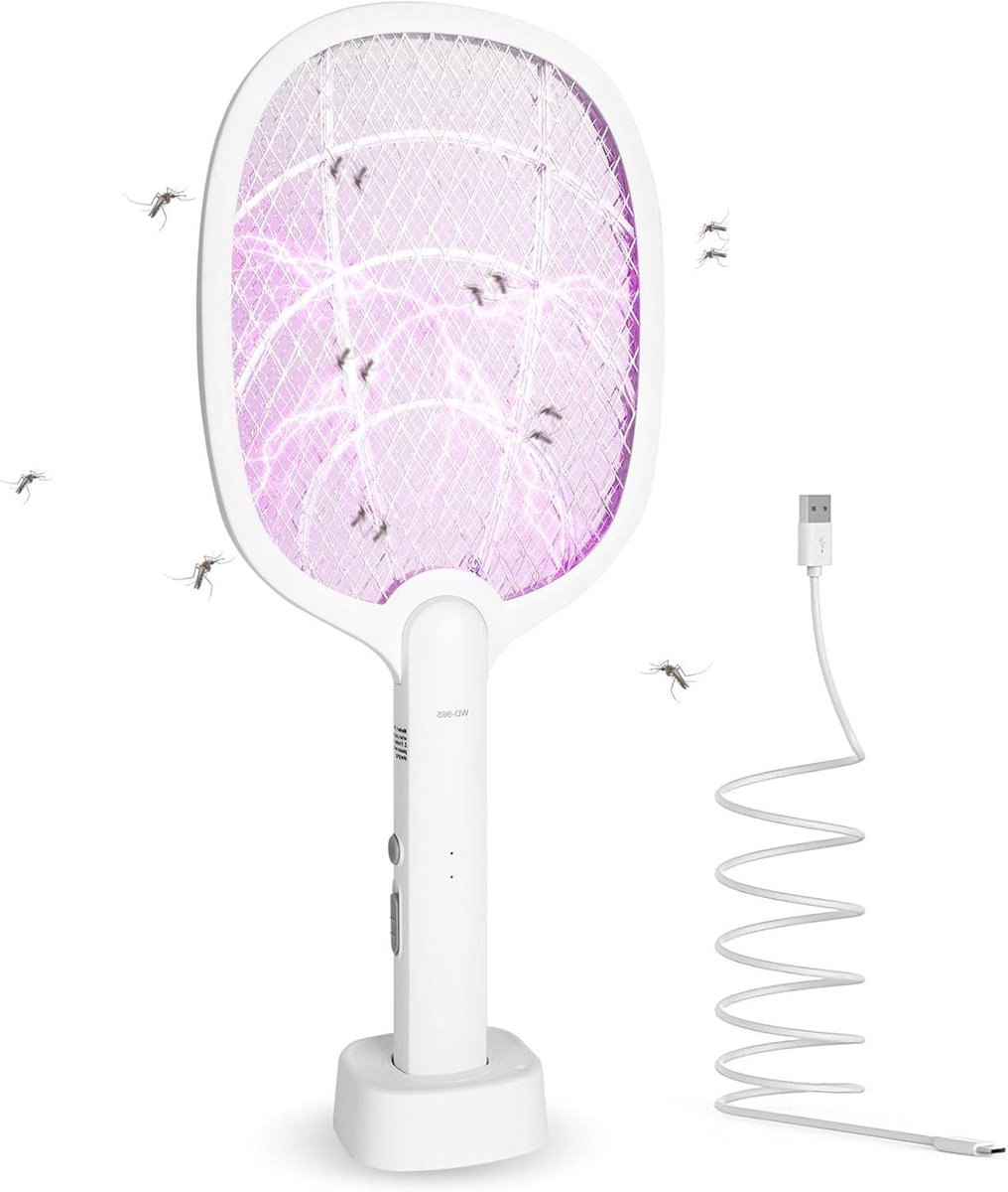 Elektrische Vliegenmepper - Insectendoder - Ongedierte Bestrijden - Met UV Licht - 43.8 cm - Zwart