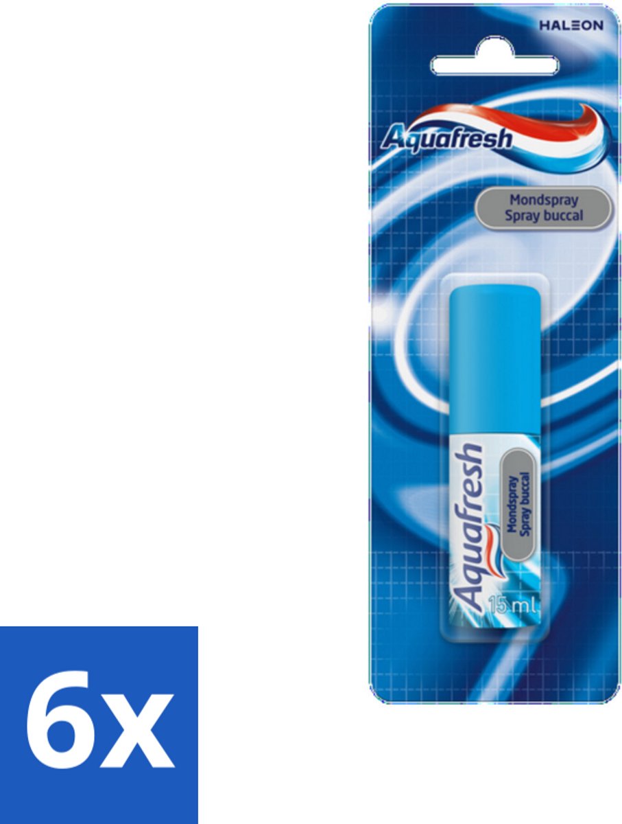 Aquafresh Mondspray 15 ml - Voordeelverpakking - 6 stuks