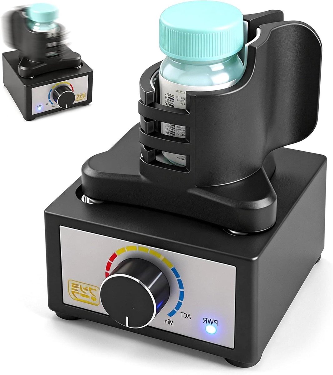 Mini Vortex Mixer - Verfmenger Shaker - Vloeistoffen Mengen - Handsfree Werking - 10-100 ml - Zwart