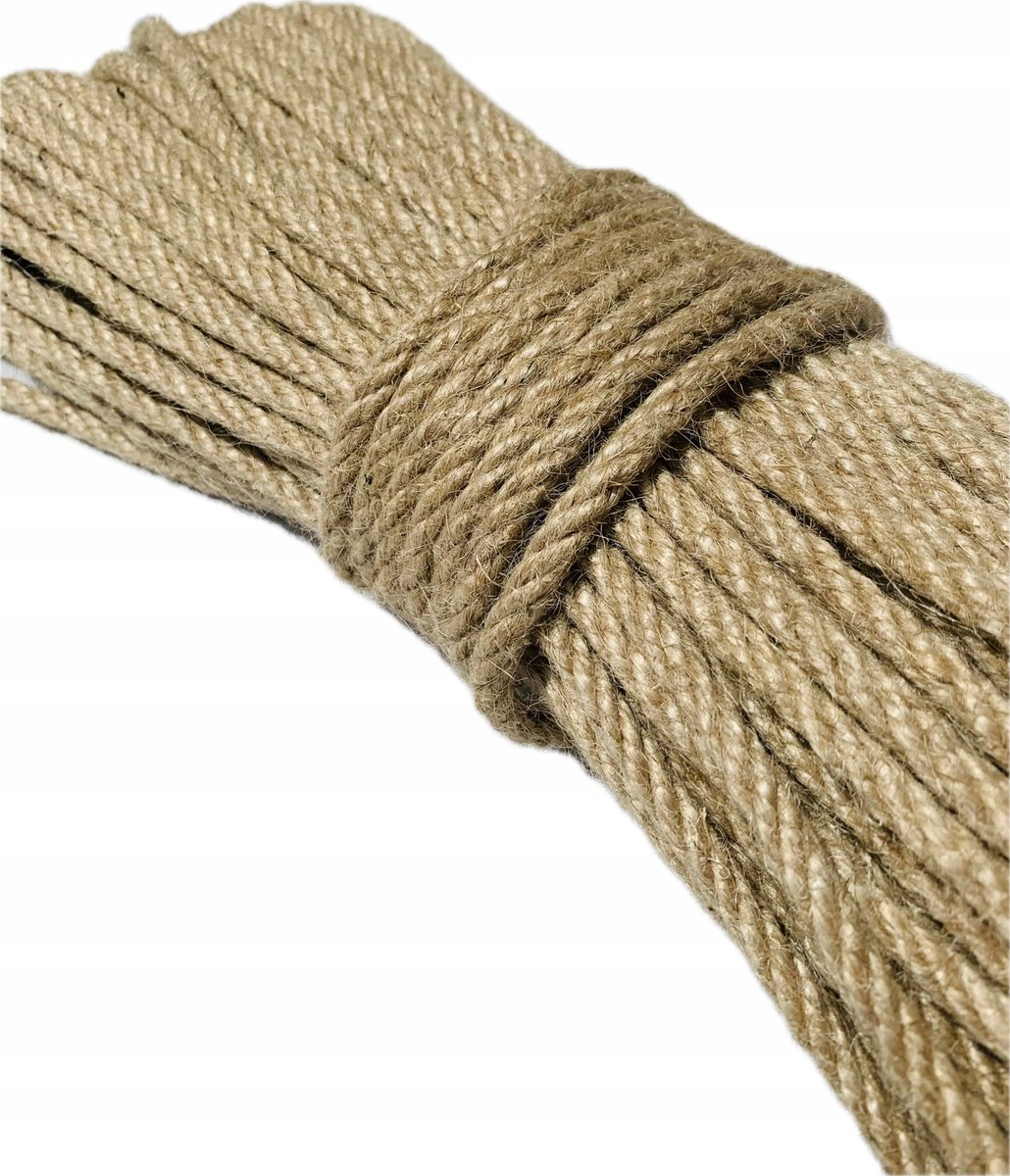Merkloze Jutekabels 8 mm x 50m - Sterk, Geurloos & Weerbestendig