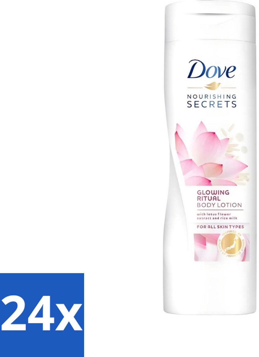 24 x Dove - Glowing Ritual - Bodylotion - Verzorgend en stralend - 400 ml - Bodylotion - Stralende Huid - Hydratatie - Huid Verzorging - Magnolia