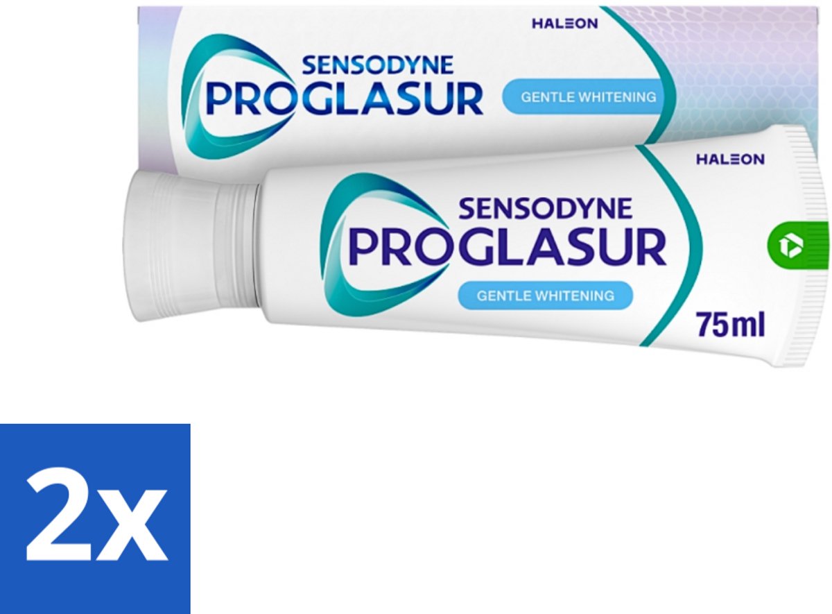 2 x Sensodyne - Tandpasta - Proglasur Gentle Whitening - Verheldert Glazuur - 75 ml - Tandpasta - Tandpasta Whitening - Tandpasta Voor Tanderosie - Tandpasta Voor Gezond Glazuur - Tandpasta Voor Gevoelige Tanden